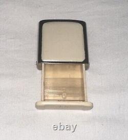 Vintage RARE Zippo Halliburton White Lighter & Matching Pill Box Set Never Used