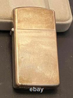 Vintage Rare 1988 Zippo Sterling Silver. 925 Slim Lighter In Original Box