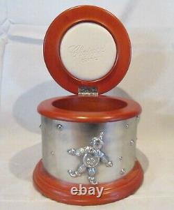 Vintage Rare Chopard Watch Box -Wood & Pewter -Royal Selangor