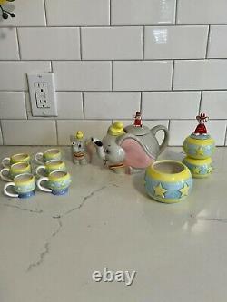 Vintage Rare-Disney Dumbo- Mini Tea Set Complete Box Cups Tea Pot Sugar Creamer