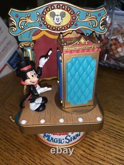 Vintage Rare Disney Mickey's Magic Show Enesco Animated Action Music Box