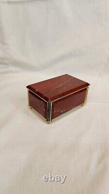 Vintage Rare Jasper Jewerly Box USSR Gemstone Ukraine Collectible