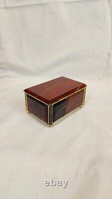 Vintage Rare Jasper Jewerly Box USSR Gemstone Ukraine Collectible