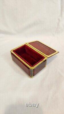 Vintage Rare Jasper Jewerly Box USSR Gemstone Ukraine Collectible