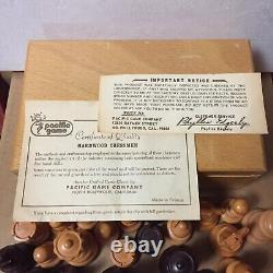 Vintage Rare Lardy or Chavet Chess Set with original Wooden Box 3.25 King