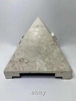 Vintage Renoir Tessellated Pyramid Jewelry Box Marble Post Modern Rare