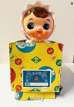 Vintage Roly Poly Doll Toy colorful original Box Rare Size