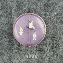 Vintage Sanrio 1990 Fairy Bear Round Lavender Trinket Jewelry Box Case Rare