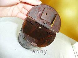 Vintage Showa Retro Savings Box Rare Item from Hirosaki Bank Keyless with Rust