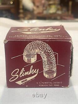 Vintage Slinky Toy in Box 1947 Super Rare Coiled James Industries