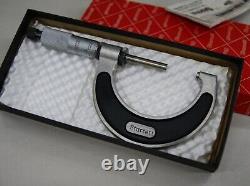 Vintage Starrett 1-2 Disc Type Outside Micrometer 256RL withbox, Rare NOS! SM1391