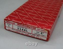 Vintage Starrett 1-2 Disc Type Outside Micrometer 256RL withbox, Rare NOS! SM1391