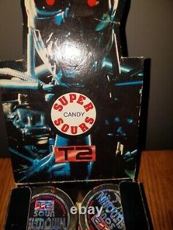 Vintage TERMINATOR T2 SOURS MELTDOWN CANDY CONTAINER FULL display box RARE