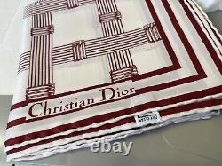 Vintage VTG Christian Dior silk scarf 80s new in box RARE