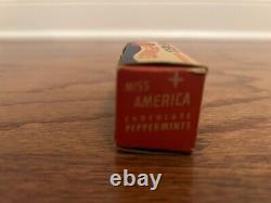 Vintage Voneiff-Drayer MISS AMERICA CHOCOLATE PEPPERMINTS Candy Box, RARE