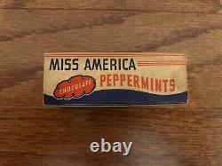 Vintage Voneiff-Drayer MISS AMERICA CHOCOLATE PEPPERMINTS Candy Box, RARE