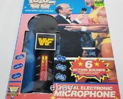 Vintage WWF Hulk Hogan Official Electronic Microphone 6 Sounds RARE in Box