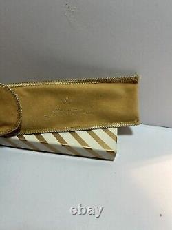 Vintage Wallace Silversmiths 1981 Peppermint Candy Cane Ornament Pouch Box RARE