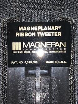 Vtg Magneplanar Magnepan Speaker Model MG 3.5 with Crossovers & Box, Rare Black