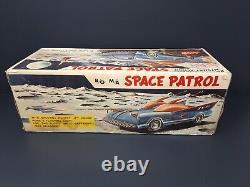 Vtg Original Rare Aoshin Japan Battery Op Space Patrol Car Box Batman Batmobile