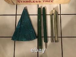 Vtg Revlis Strarlite #c-41 Blue Green 3 1/2 Foot Aluminum Xmas Tree Box Rare