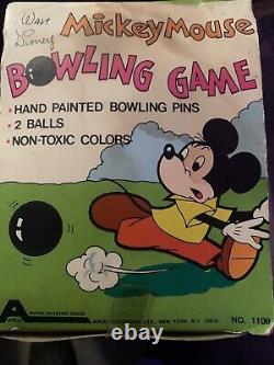 Walt Disney Mickey Mouse Bowling Game Set In Original Box (RARE / Vintage) KMart