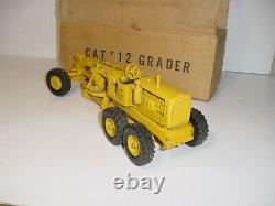 1/24 Vintage Cat #12 Road Grader Par Reuhl (1950) Withbox! Rare