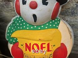 1952 Noma Light Up Snowman Avec Boîte Illuminée 19 Vintage Rare Chien De Travail