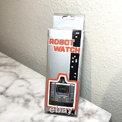 1980's The Robot Watch Quartz Vintage Collectible Avec Boîte Originale Rare Silver
