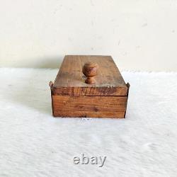 Années 1920 Vintage Lame Aiguisage Coiffeur Boîte en Bois Rare Collectibles de Toilettage W163