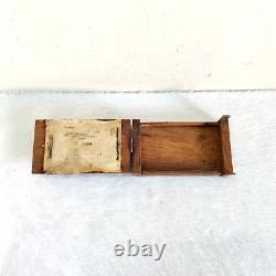 Années 1920 Vintage Lame Aiguisage Coiffeur Boîte en Bois Rare Collectibles de Toilettage W163