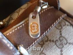 Authentique Vintage Gucci Brown Monogram Gg Sac À Main Rare Box Speedy Doctor Bag