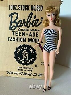 Barbie #1 Boîte À Livraison Mattel 1958 Vintage Rare