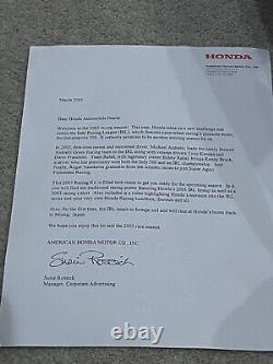 Boîte à lunch de course Grand Prix Honda F1 Indy CART Rare Cadeau de Concessionnaire Vintage