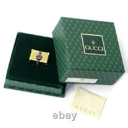 Boîte à pilules ancienne Gucci Authentique en forme de malle en or vintage d'Italie avec boîte rare