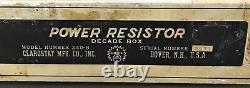 Boîte de décennie de résistances de puissance Vintage Collectible Clarostat Rare Mfg 240-b
