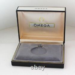 Boîte de montre de poche intérieure rare en argent et noir vintage authentique Omega