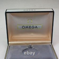 Boîte de montre de poche intérieure rare en argent et noir vintage authentique Omega