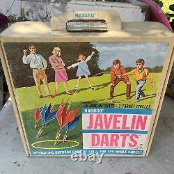 Boîte rare de fléchettes Javelin Hasbro Vintage uniquement (+ Feuille d'instructions !) En excellent état