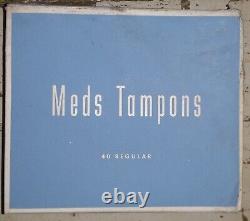 Boîte vintage de 40 tampons menstruels réguliers des années 1950 de Modess - Boîte rare des débuts