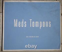Boîte vintage de 40 tampons menstruels réguliers des années 1950 de Modess - Boîte rare des débuts