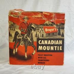 Breyer Vintage Canadian Mountie & Fury Prancer Avec Box Nan Qualifié! Rare