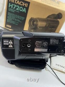 Caméscope HITACHI VM-H720A HI8 8MM x24 avec Zoom Numérique RARE dans sa Boîte d'Origine Vintage