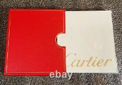 Cartier En Bois Blanc Montre Rouge Boîte Cas Luxury Vintage Rare Livret Oreiller Kit