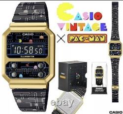 Casio Vintage A100wepc-1b A100wepc Pac-man Nouvelle Marque Rare