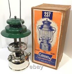 Coleman 237 Empire Lantern 11/67 W Boîte Originale Kerosene Rare Vintage Camping