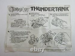 Complet Thundercats Thundertank Vehicle Vintage Original Ljn Rare 1985 Boxed