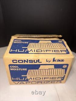 Consul par Kaz modèle C-80 Humidificateur à humidité fraîche Vintage Neuf Boîte Ouverte RARE