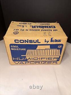 Consul par Kaz modèle C-80 Humidificateur à humidité fraîche Vintage Neuf Boîte Ouverte RARE