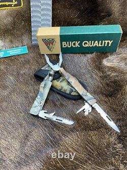 Couteau Multi-outils Buck 360 Vintage Avec Monnaie De Marque De Gaine En Boîte De Buck Rare A++